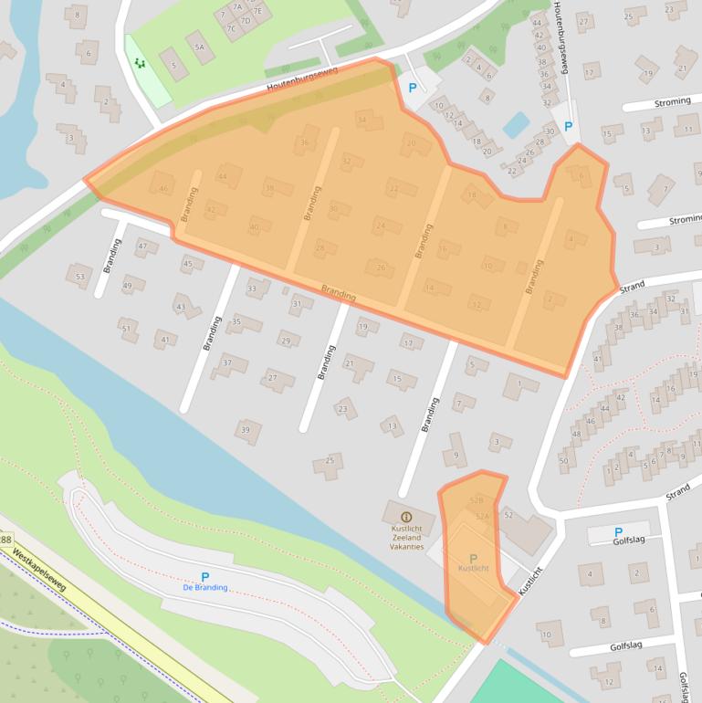 Kaart van postcodegebied 4374LG.