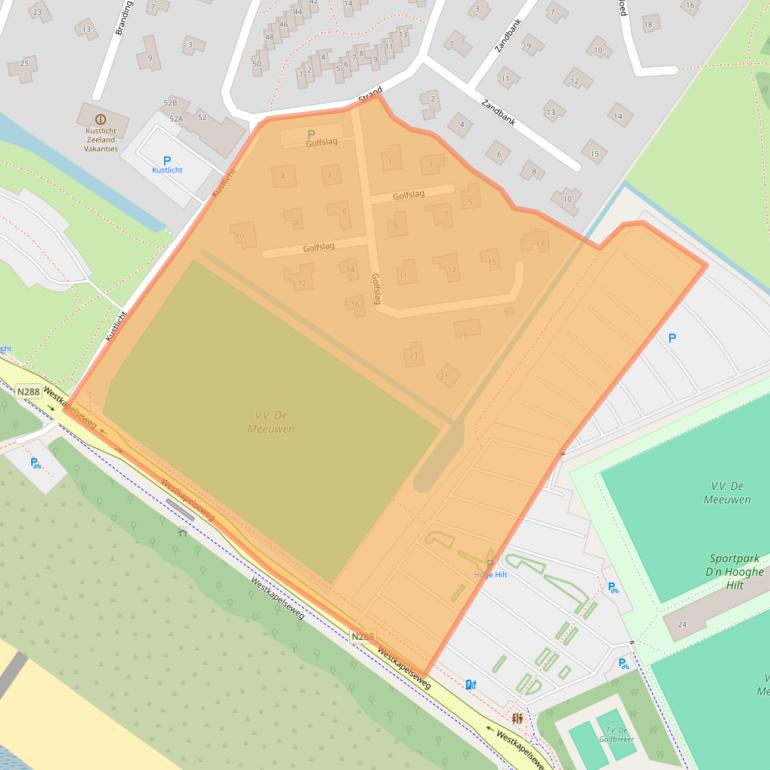 Kaart van postcodegebied 4374LN.