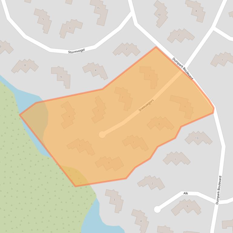 Kaart van postcodegebied 4374MG.