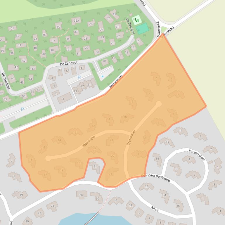 Kaart van postcodegebied 4374MK.