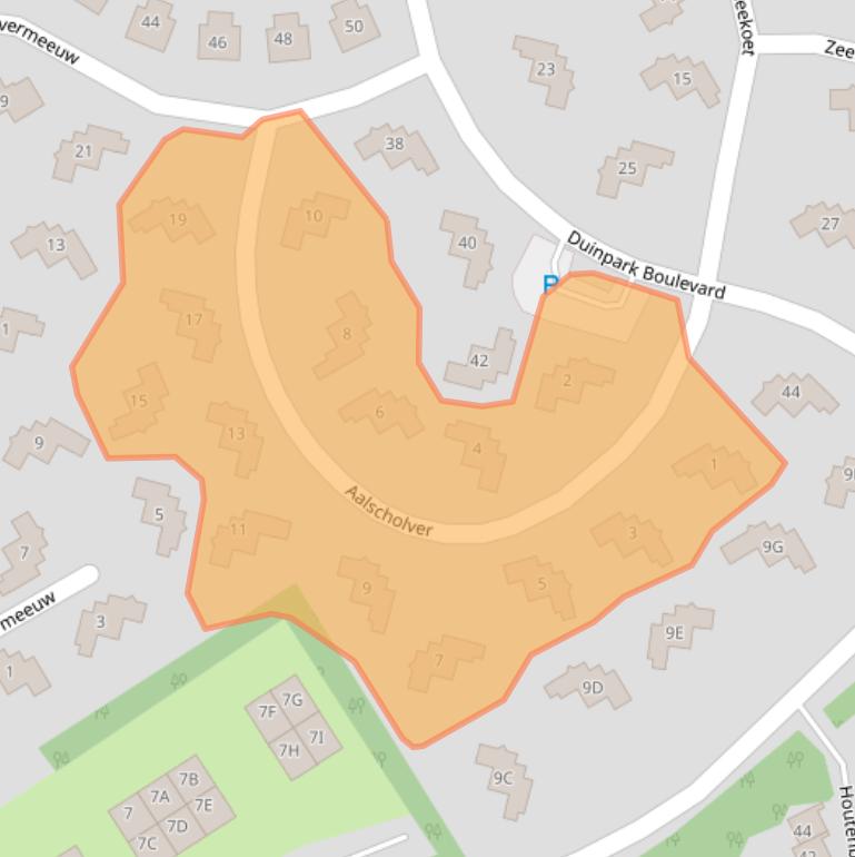 Kaart van postcodegebied 4374MS.