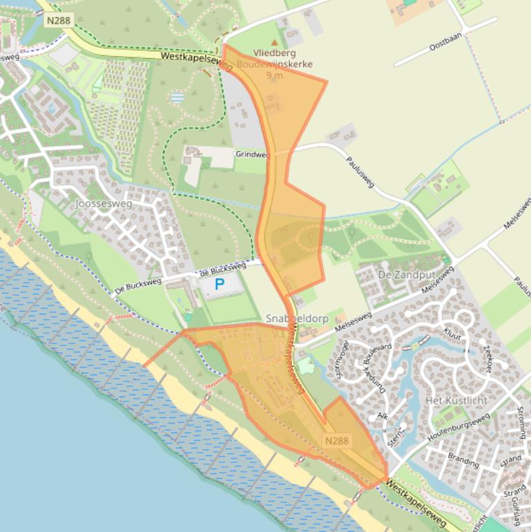 Kaart van postcodegebied 4374ND.