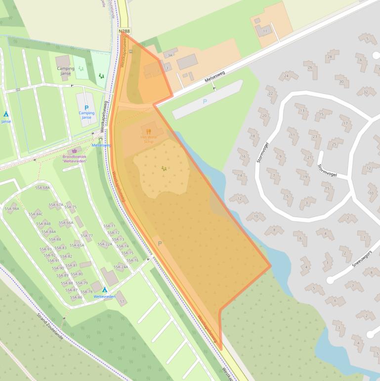 Kaart van postcodegebied 4374NG.