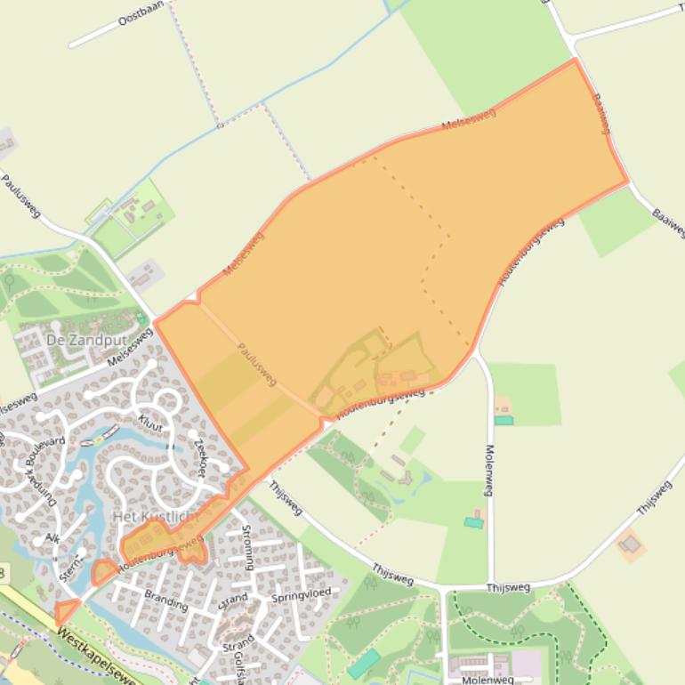 Kaart van postcodegebied 4374NN.