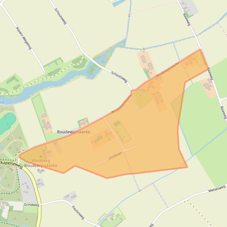 Kaart van postcodegebied 4374SC.