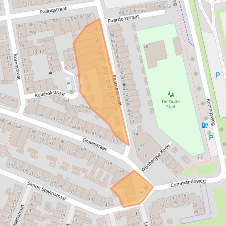 Kaart van postcodegebied 4381AH.