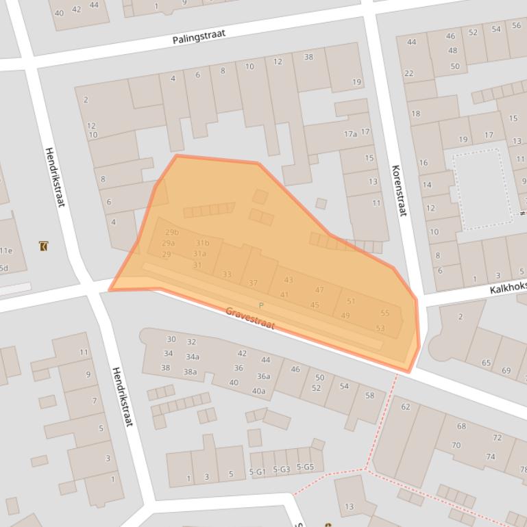Kaart van postcodegebied 4381AM.