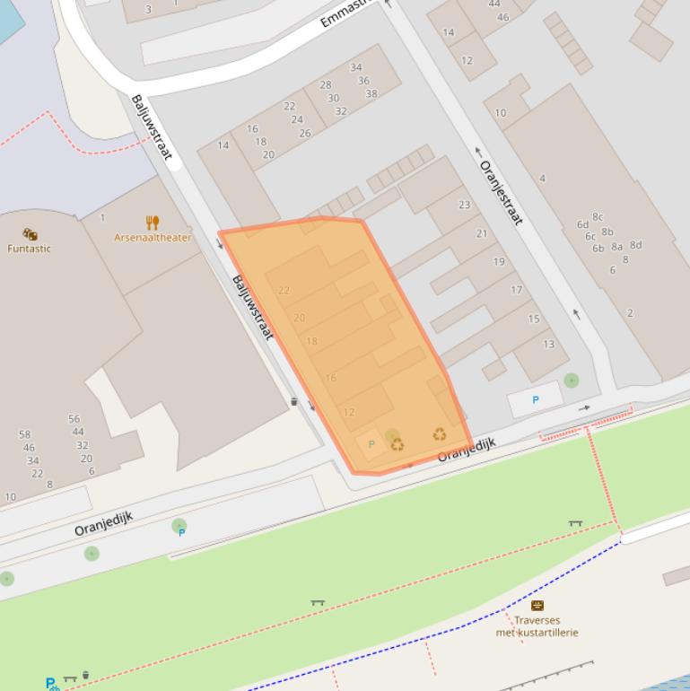 Kaart van postcodegebied 4381BC.