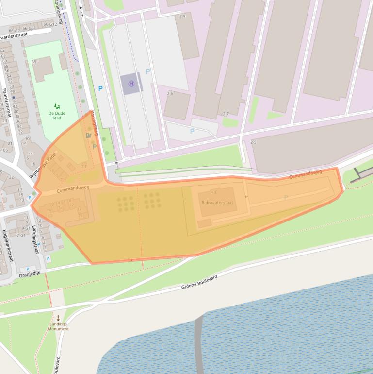 Kaart van postcodegebied 4381BH.