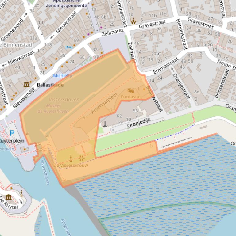 Kaart van postcodegebied 4381BL.