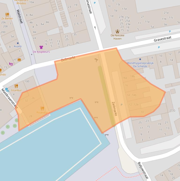 Kaart van postcodegebied 4381BS.