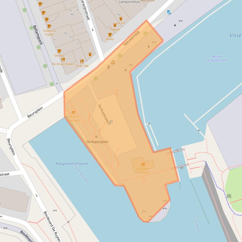 Kaart van postcodegebied 4381BZ.