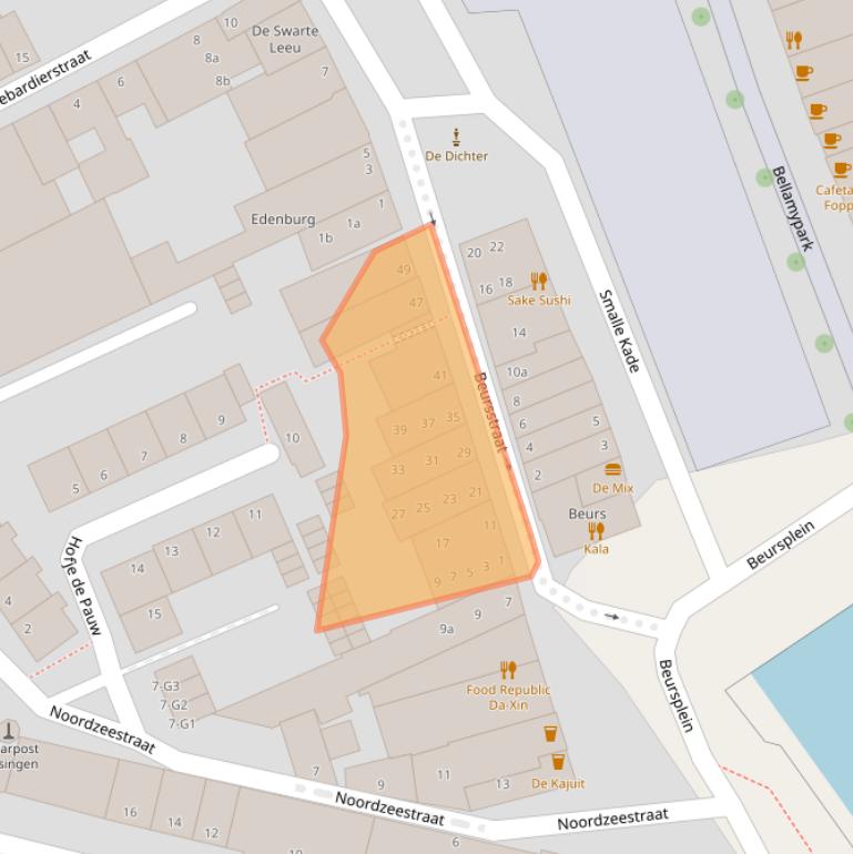 Kaart van postcodegebied 4381CC.