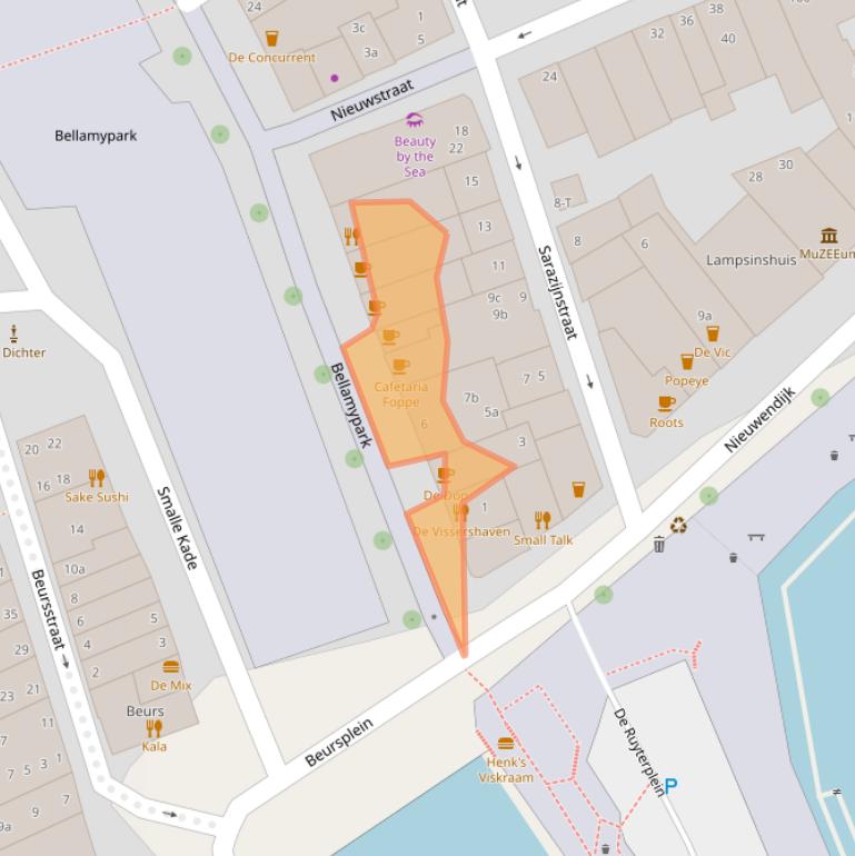 Kaart van postcodegebied 4381CJ.