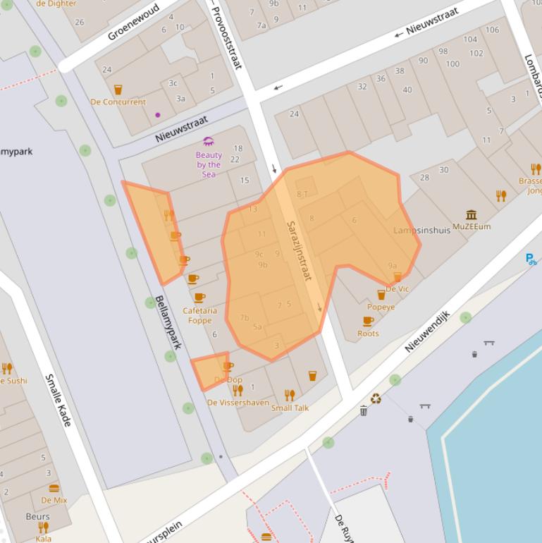 Kaart van postcodegebied 4381CL.