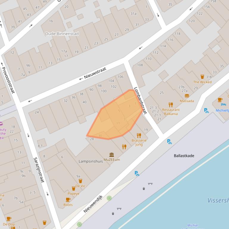 Kaart van postcodegebied 4381CM.