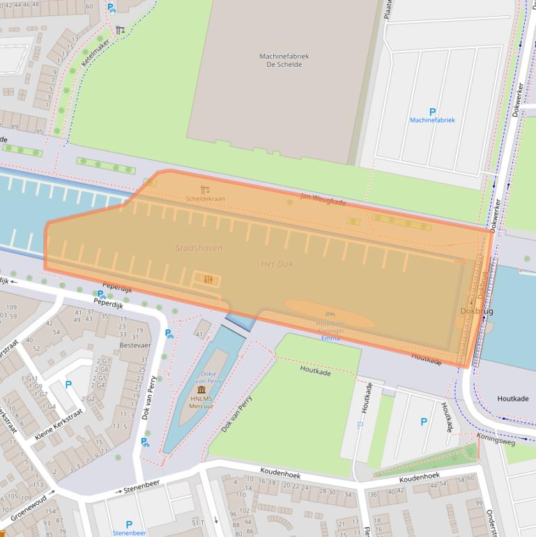Kaart van postcodegebied 4381EC.