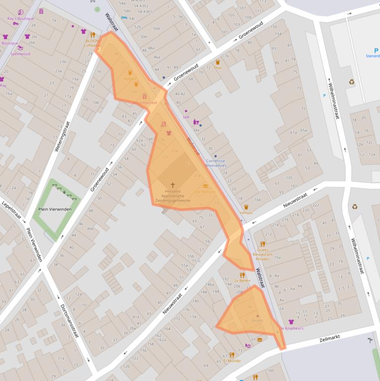 Kaart van postcodegebied 4381ED.
