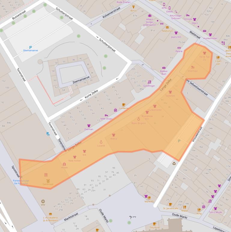 Kaart van postcodegebied 4381GA.