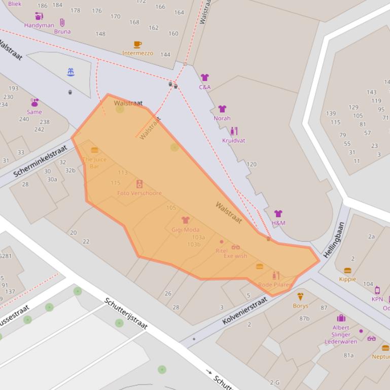 Kaart van postcodegebied 4381GG.