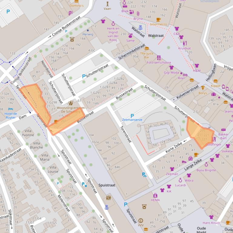 Kaart van postcodegebied 4381GP.