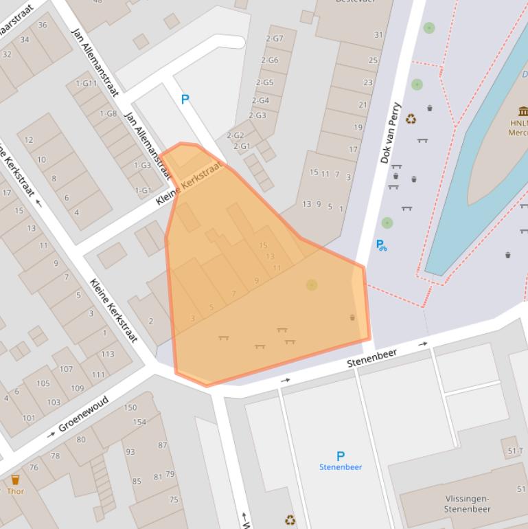 Kaart van postcodegebied 4381HA.