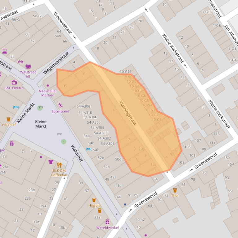 Kaart van postcodegebied 4381HB.
