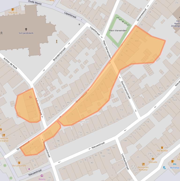 Kaart van postcodegebied 4381HE.