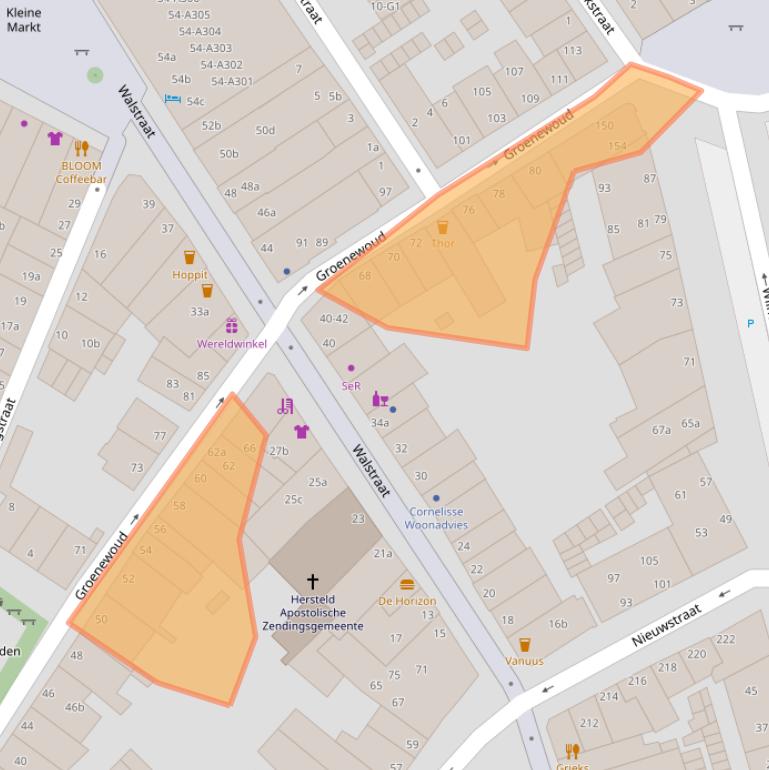 Kaart van postcodegebied 4381HG.