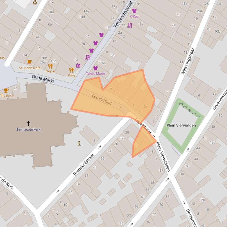 Kaart van postcodegebied 4381HJ.