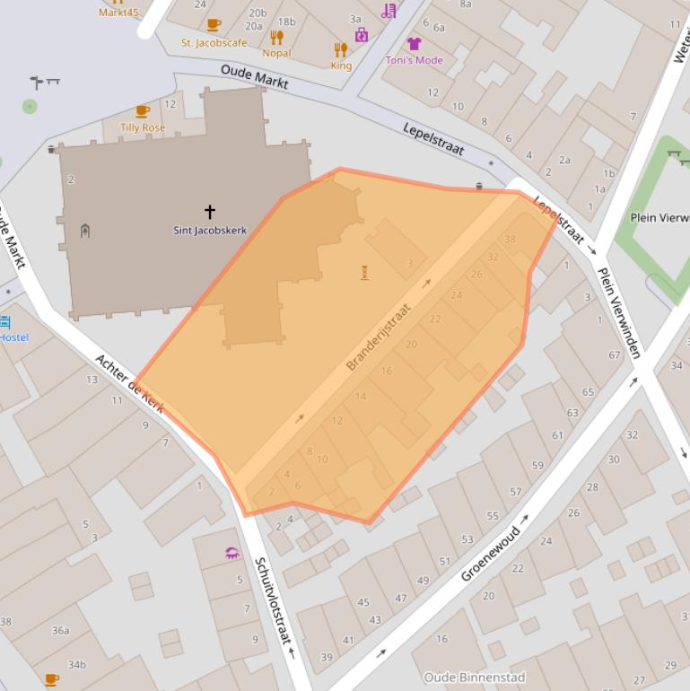 Kaart van postcodegebied 4381HK.