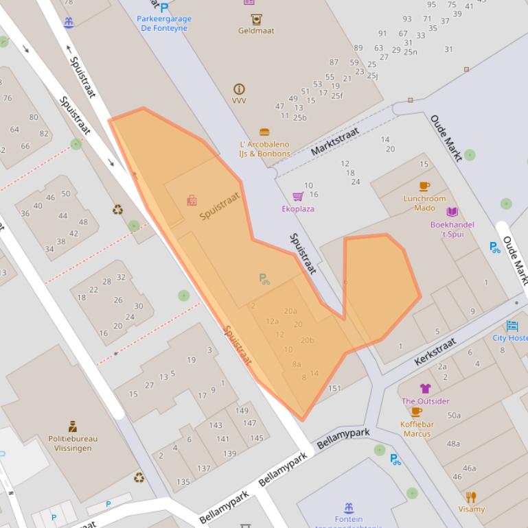 Kaart van postcodegebied 4381HR.