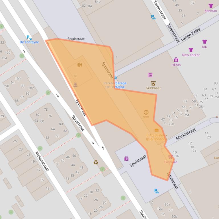 Kaart van postcodegebied 4381HS.