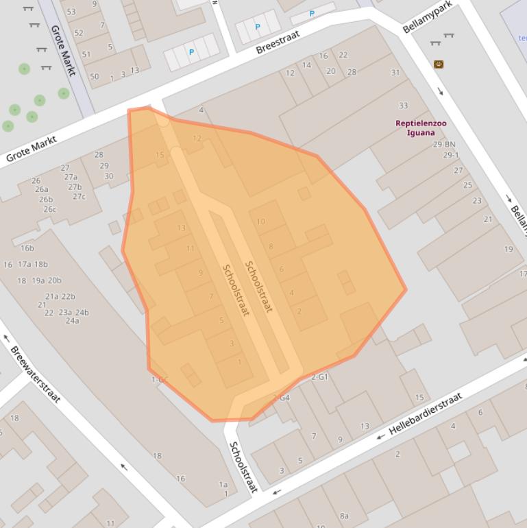 Kaart van postcodegebied 4381JA.