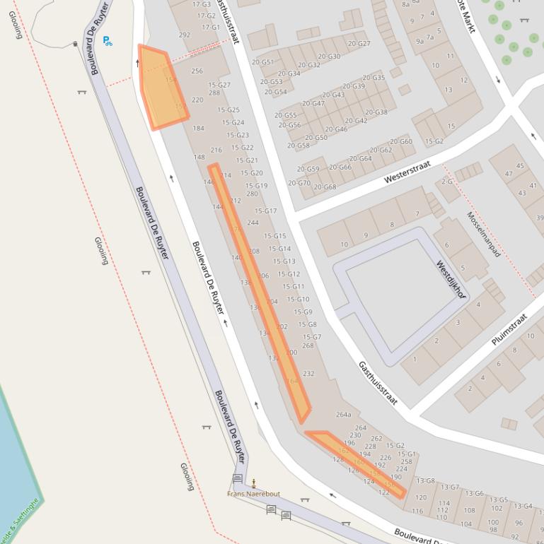 Kaart van postcodegebied 4381KE.