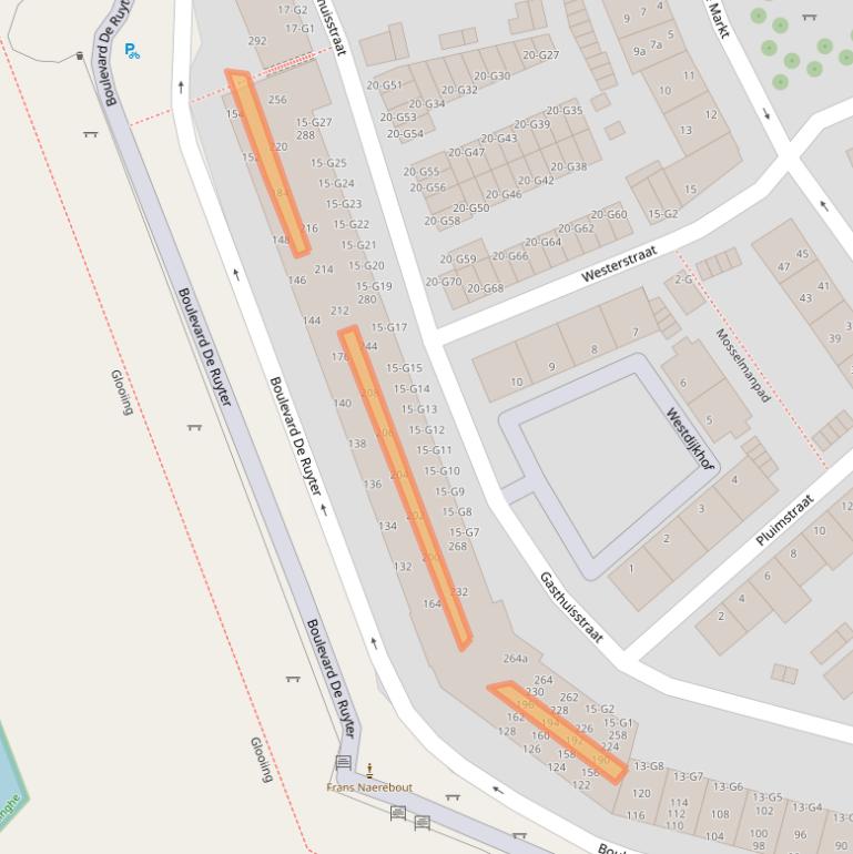 Kaart van postcodegebied 4381KG.