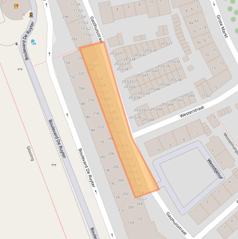 Kaart van postcodegebied 4381KK.