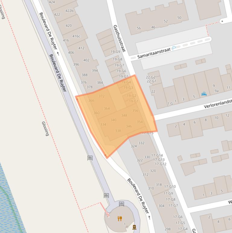Kaart van postcodegebied 4381KM.