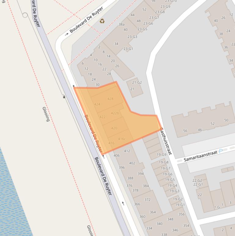 Kaart van postcodegebied 4381KP.