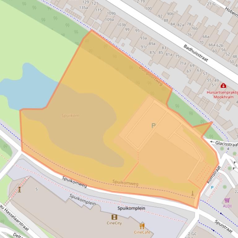 Kaart van postcodegebied 4381KW.