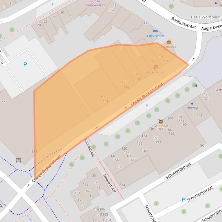 Kaart van postcodegebied 4381LD.