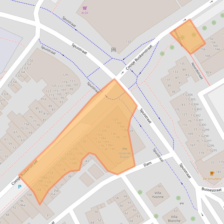 Kaart van postcodegebied 4381LH.