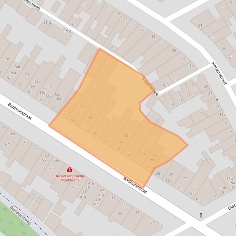 Kaart van postcodegebied 4381LT.