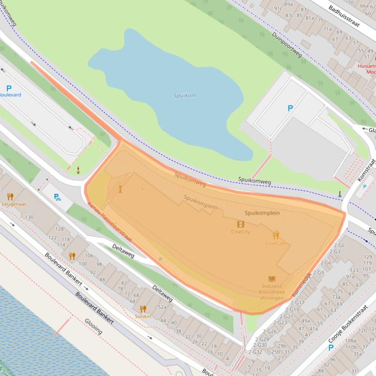 Kaart van postcodegebied 4381LZ.