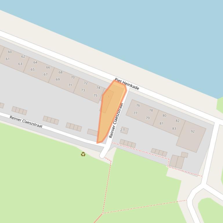 Kaart van postcodegebied 4381NB.