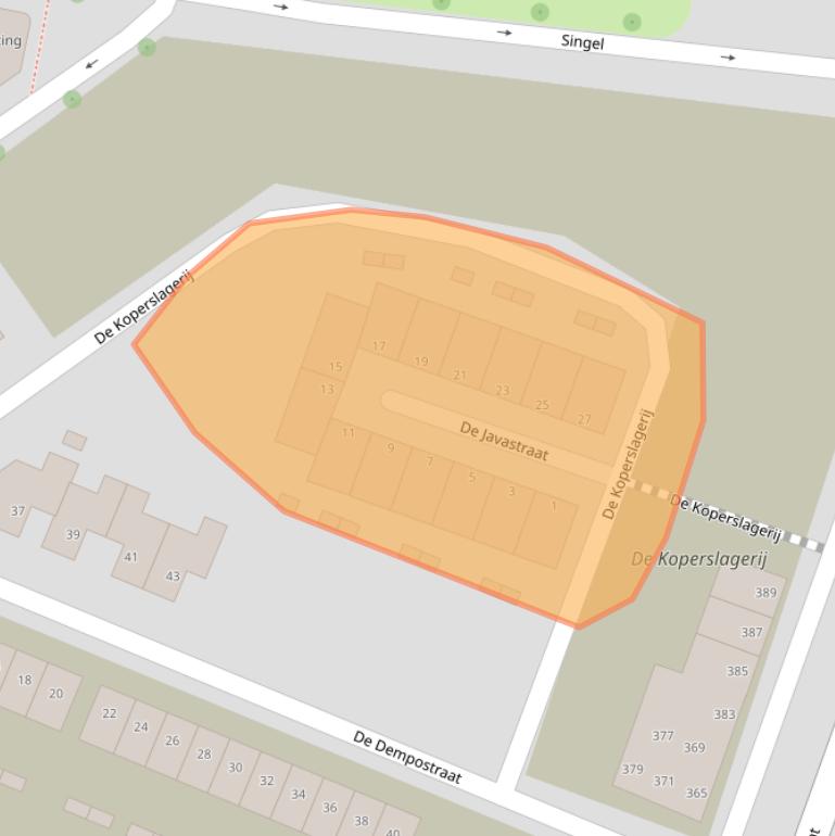 Kaart van postcodegebied 4381NP.