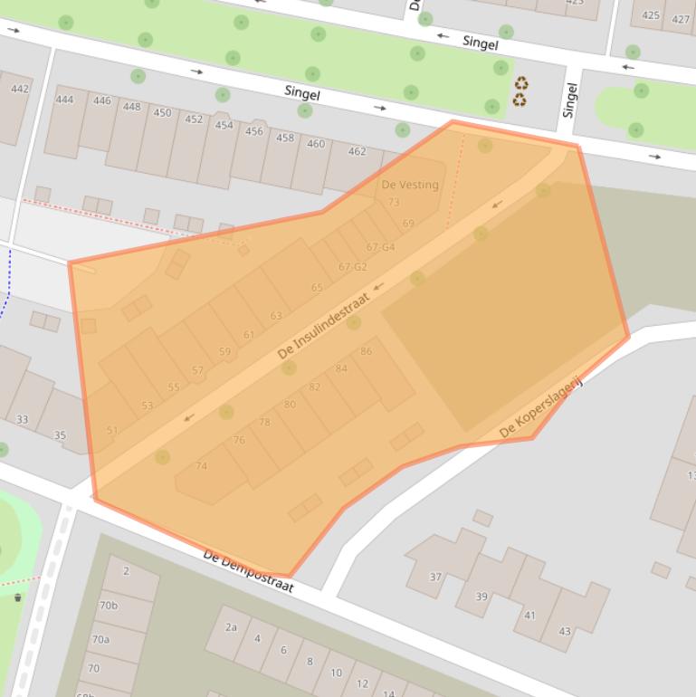 Kaart van postcodegebied 4381NR.