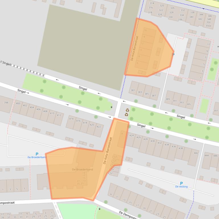 Kaart van postcodegebied 4381NX.