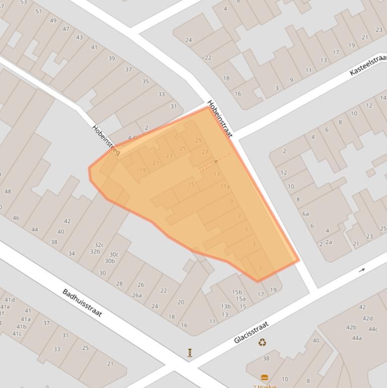 Kaart van postcodegebied 4381PA.