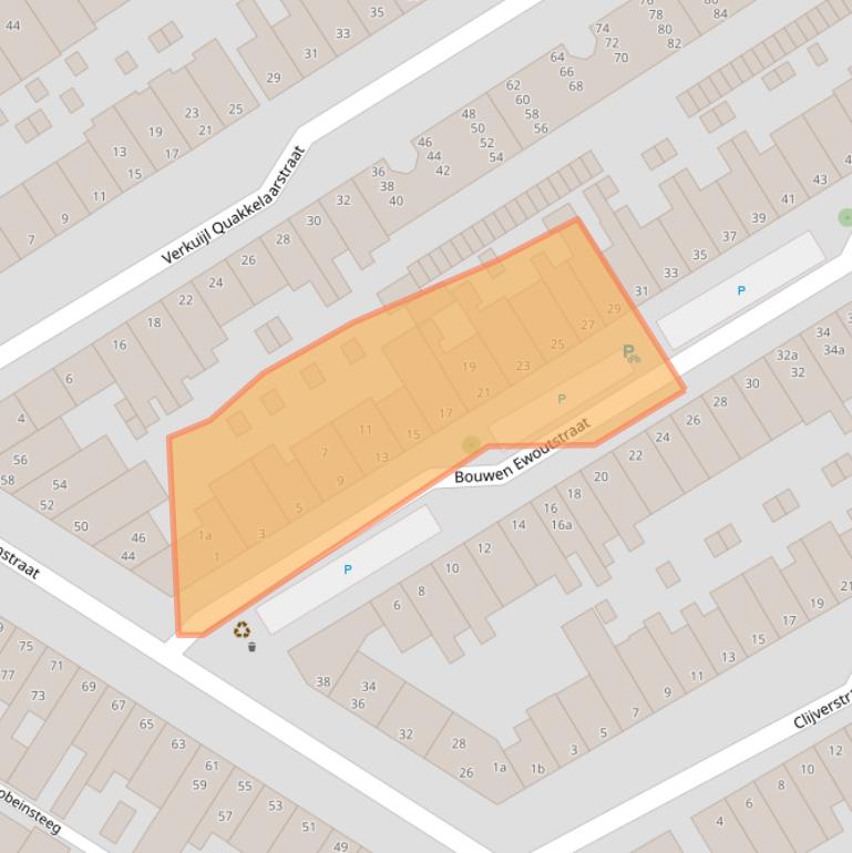 Kaart van postcodegebied 4381PN.